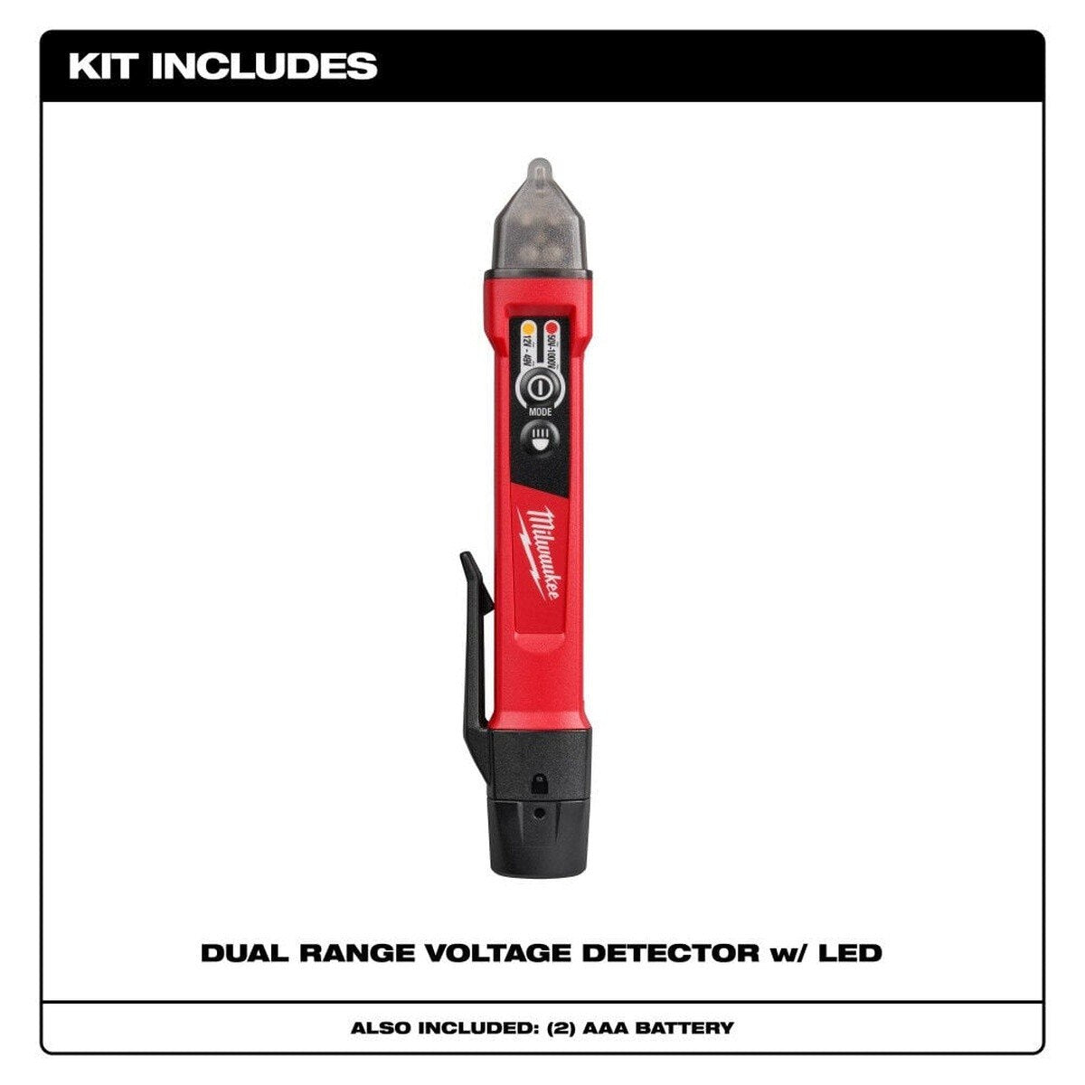 Milwaukee 3203-20 Dual Range Non-Contact Voltage Detector with LED - 4