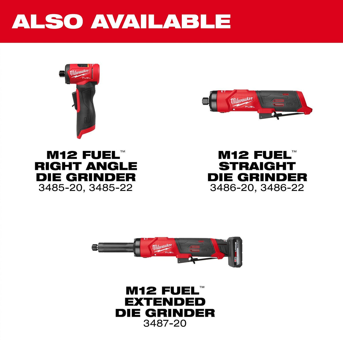 Milwaukee 3485-20 M12 FUEL 1/4" Right Angle Die Grinder - 8