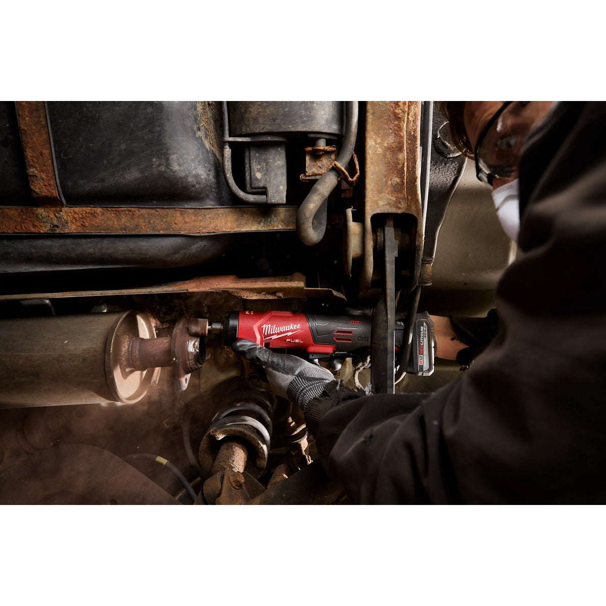 Milwaukee 3486-22 M12 FUEL 1/4" Straight Die Grinder Kit with 2 Batteries and Carrying Case - 9
