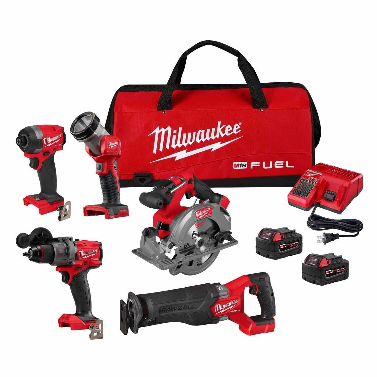 Milwaukee 3697-25 M18 FUEL 5-Tool Combo Kit