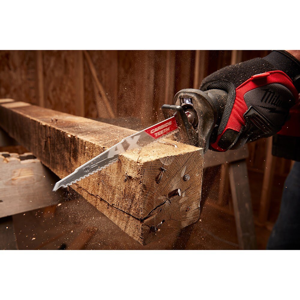 Milwaukee 48-00-5221 AX Sawzall Blade With Carbide Teeth, 6" 5T - 11
