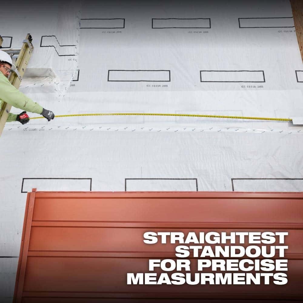 Milwaukee 48-22-1240 40 ft. Wide Blade Tape Measure with 18 ft Reach and 15 ft Standout (1 Pack) - 8