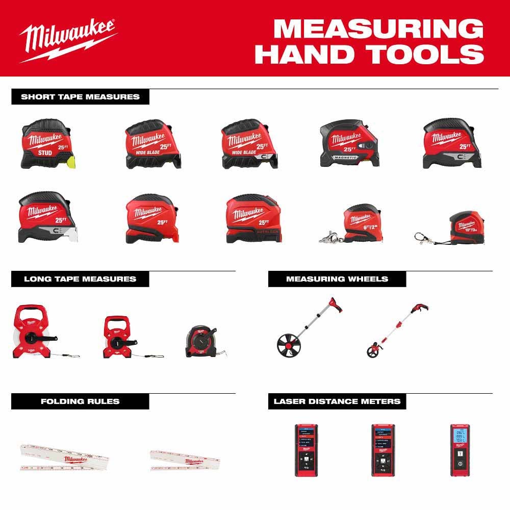 Milwaukee 48-22-1240 40 ft. Wide Blade Tape Measure with 18 ft Reach and 15 ft Standout (1 Pack) - 10