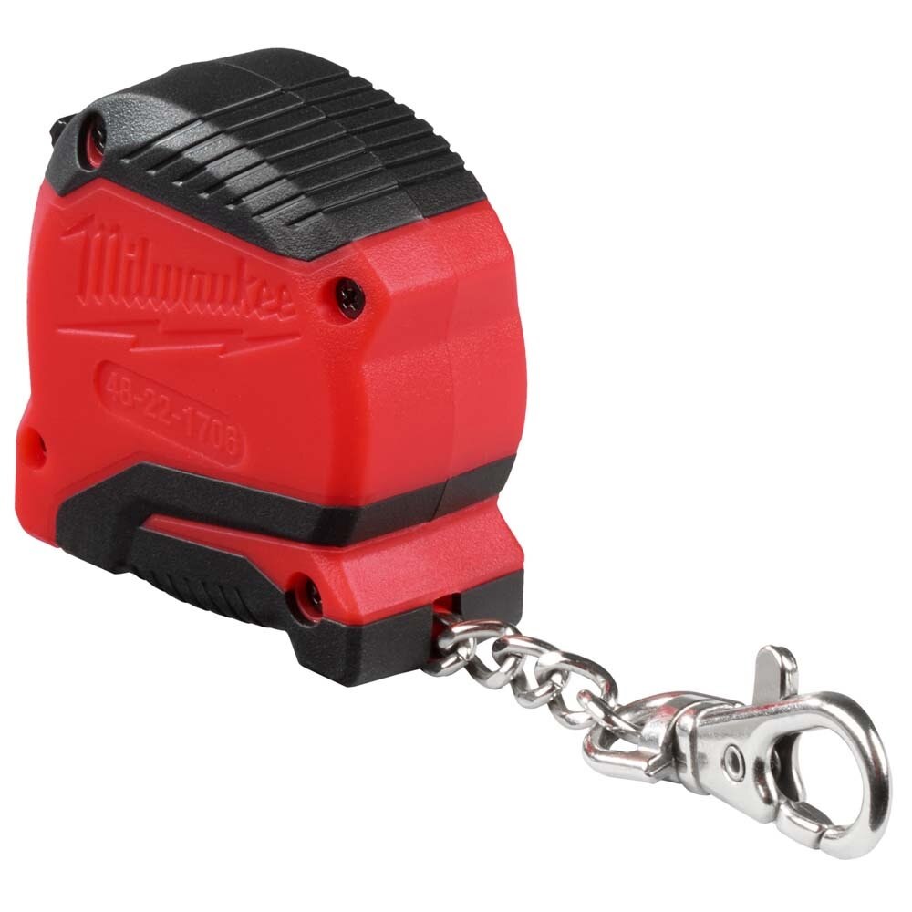 Milwaukee 48-22-1706C Keychain Tape Measure, Dual-Scale 6 ft/2 m Compact Pocket Measure - 3