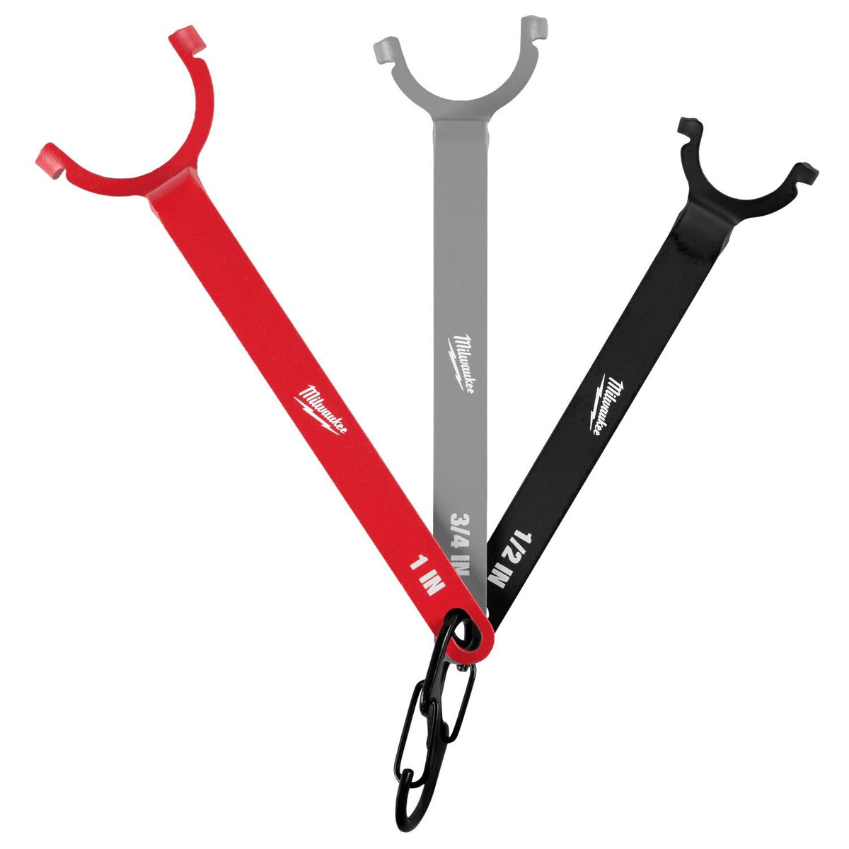 Milwaukee 48-22-6110 3 Pc Locknut Wrench Set for Conduit Locknuts in Panels and Junction Boxes