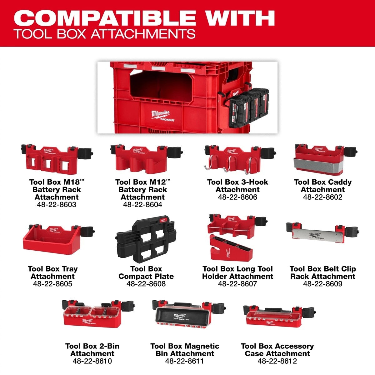 Milwaukee 48-22-8439 PACKOUT XL Crate Modular Tool Storage with 75 lb Capacity - 5