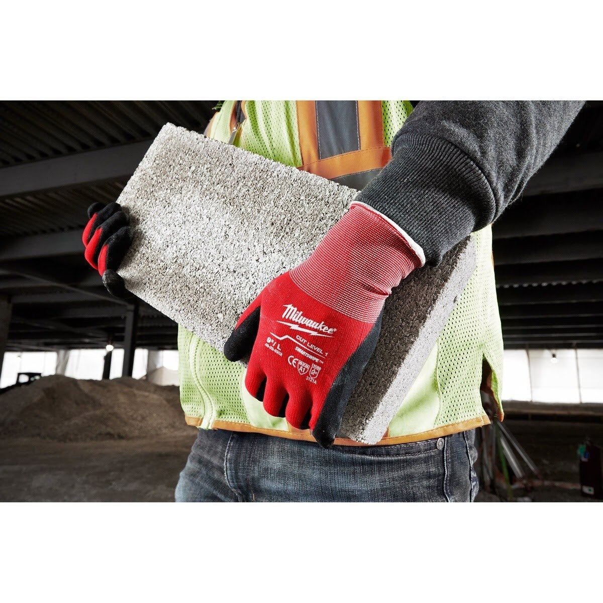 Milwaukee 48-22-8900E Cut Level 1 Nitrile Dipped Work Gloves, Small - 4