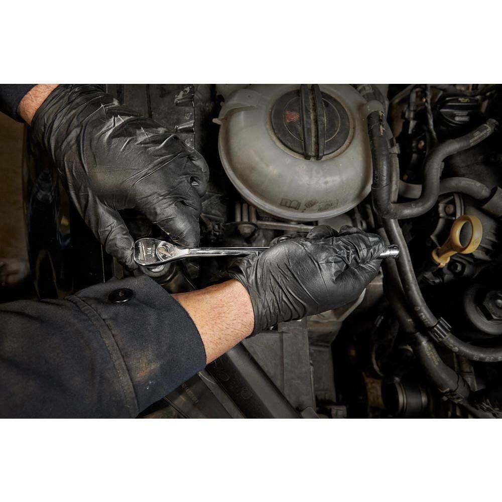 Milwaukee 48-22-9005 1/4 in. Drive 90-Tooth Extended Ratchet with 4 Degree Arc Swing (9 in.) - 5