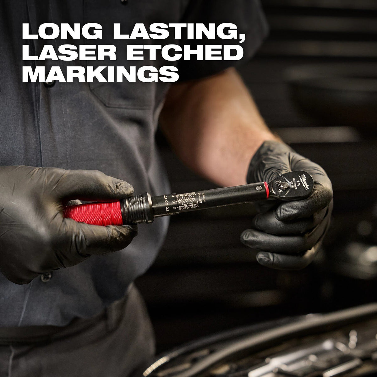 Milwaukee 48-22-9200 1/4 Inch Drive Click Torque Wrench (40-200 in-lbf) - 4