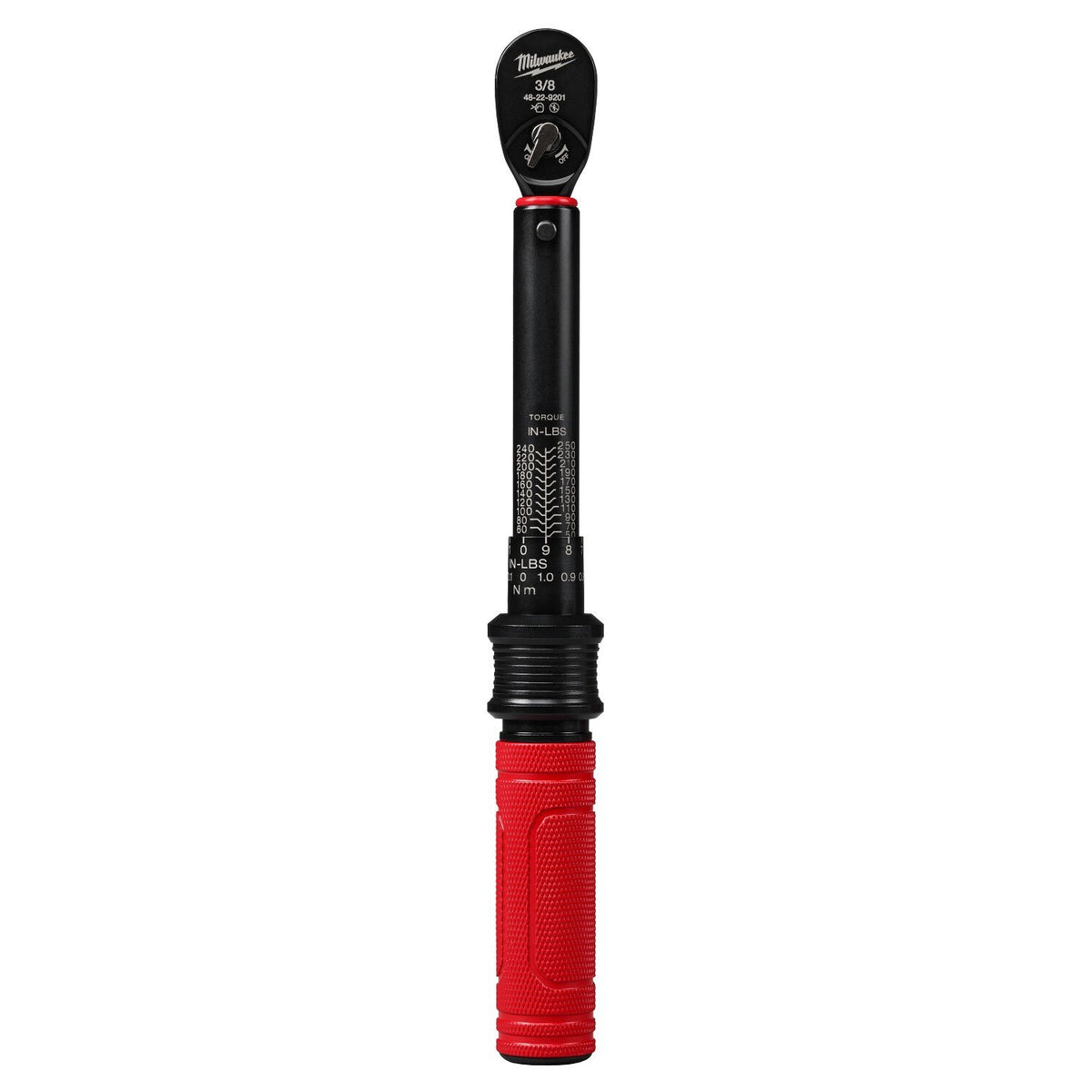 Milwaukee 48-22-9201 3/8 Inch Drive Click Torque Wrench with 50-250 in-lbf Range - 8