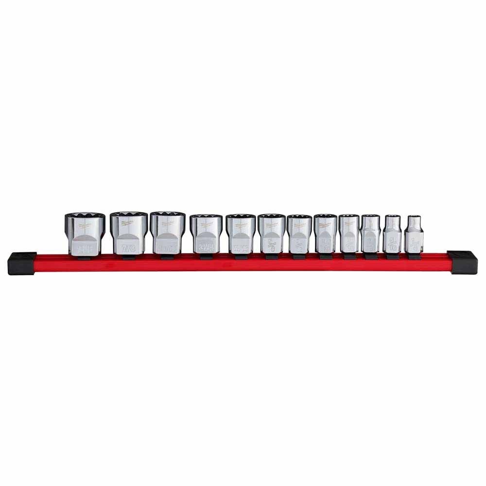 Milwaukee 48-22-9420 12pc 3/8" Drive 12-Point SAE Socket Set