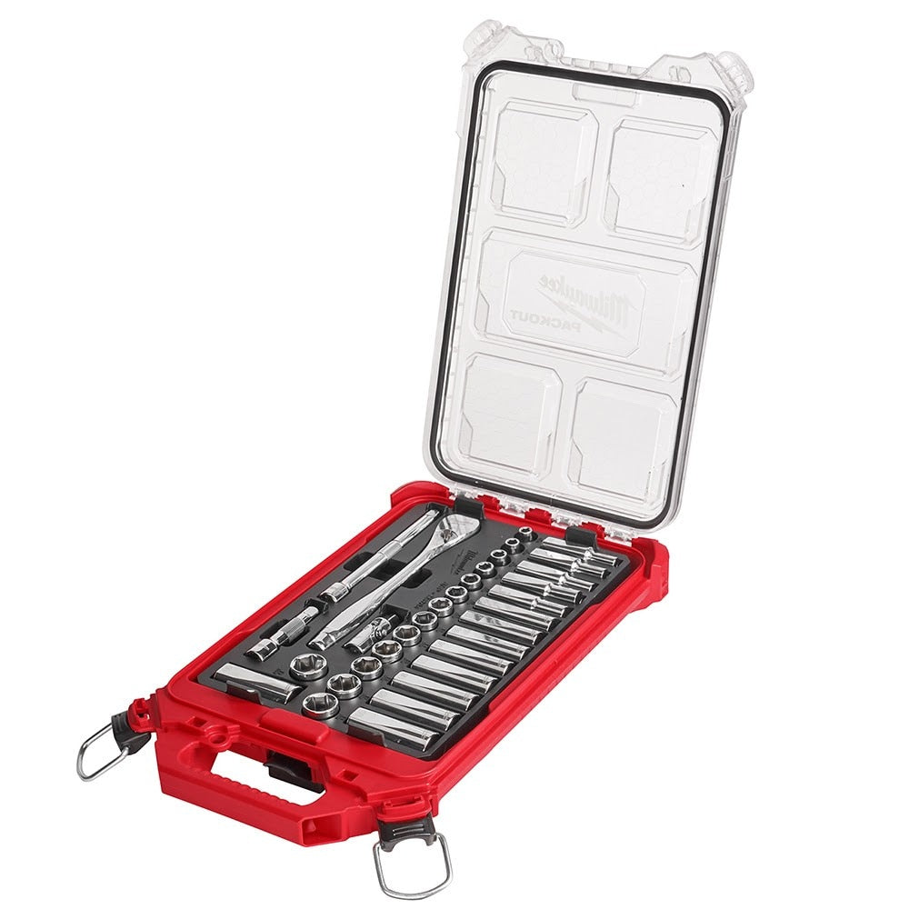 Milwaukee 48-22-9482 3/8” 32pc Ratchet and Socket Set in PACKOUT - Metric