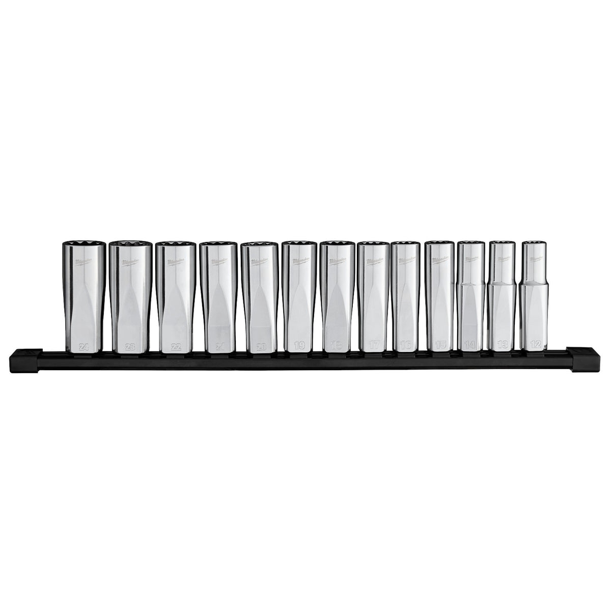 Milwaukee 48-22-9524 13pc 1/2” Drive 12-Point Deep Well Metric Socket Set