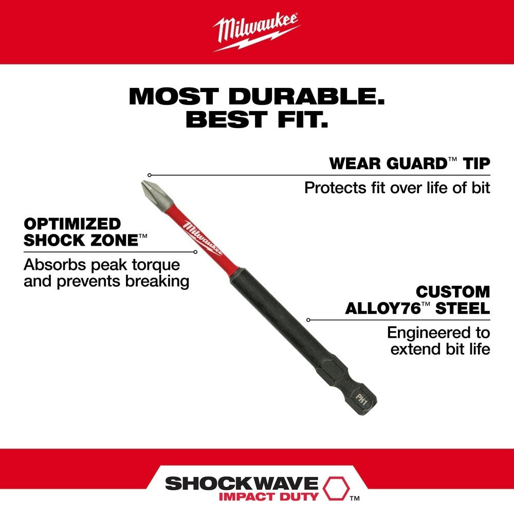 Milwaukee 48-32-4679 SHOCKWAVE Impact Duty™ 3-1/2" T25 Bit 2PK - 4