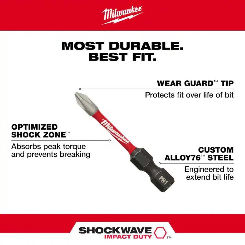 Milwaukee 48-32-5150 SHOCKWAVE Impact Duty 100 Piece Driver Bit Set - 2