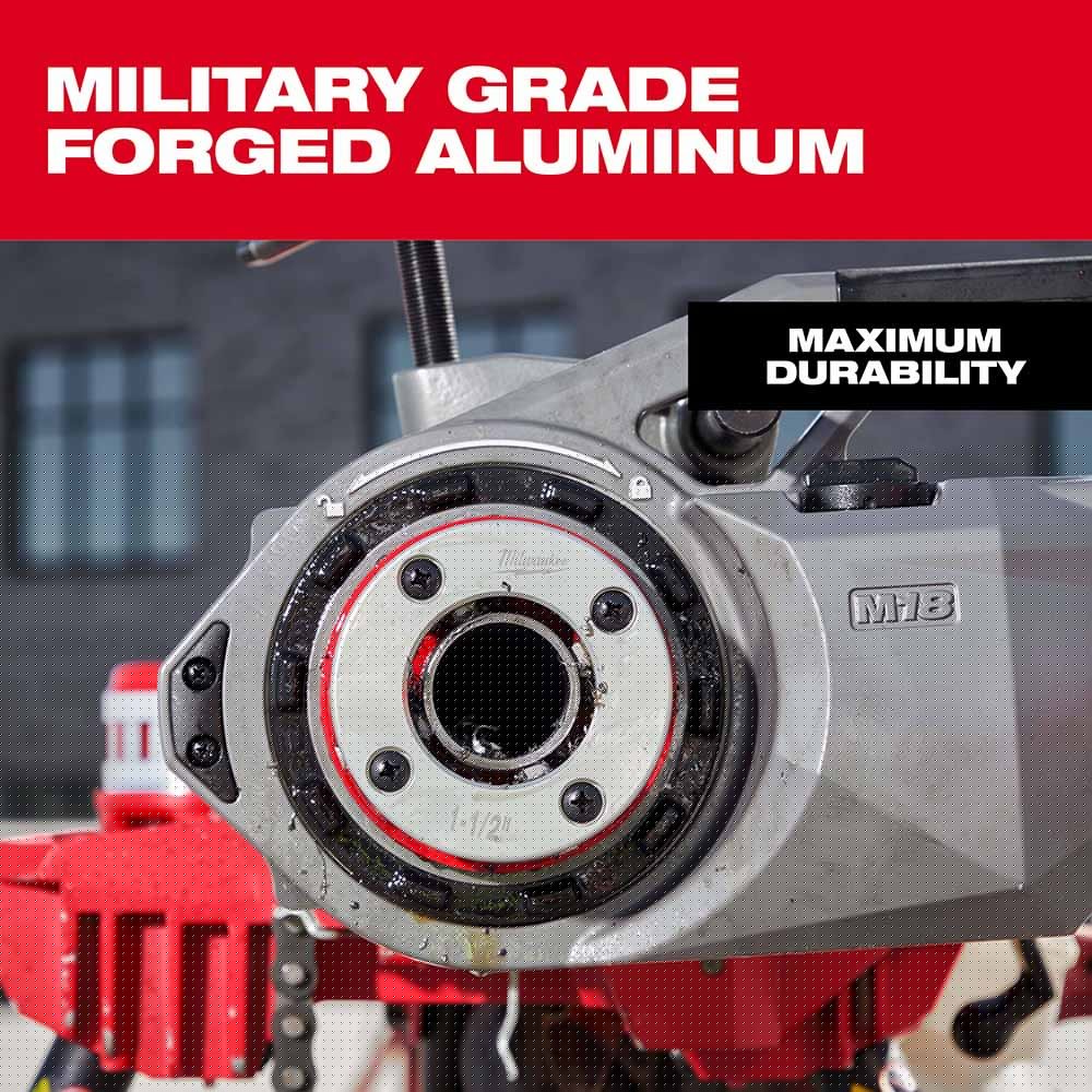 Milwaukee 48-36-1060 1/2" - 2" High Speed NPT Portable Pipe Threading Forged Aluminum Die Head Kit - 9