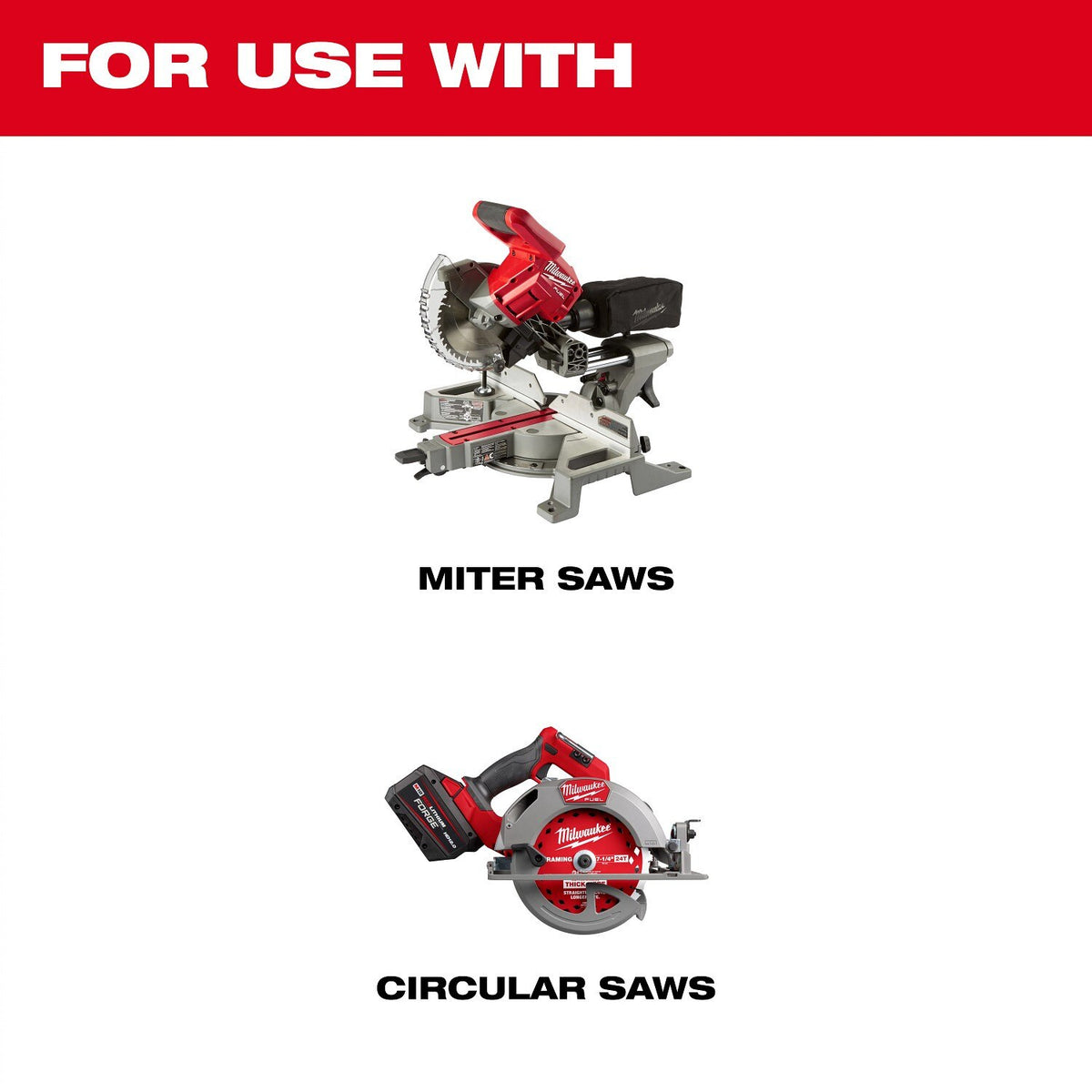Milwaukee 48-40-0752 7-1/4" 24T NITRUS Carbide Framing & Demolition Circular Saw Blade 2 Pack - 8