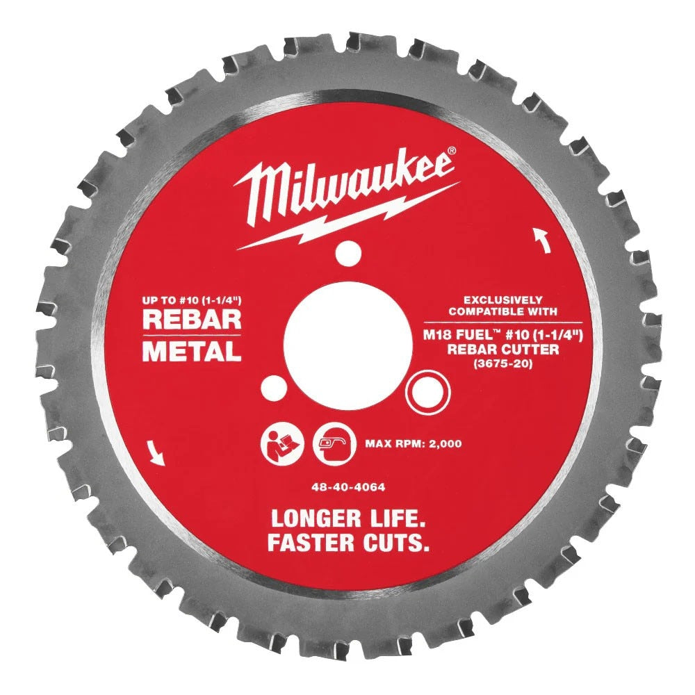 Milwaukee 48-40-4068 #10 (1-1/4 in.) Rebar Cutting Blade for M18 FUEL Rebar Cutter (10 Pack)