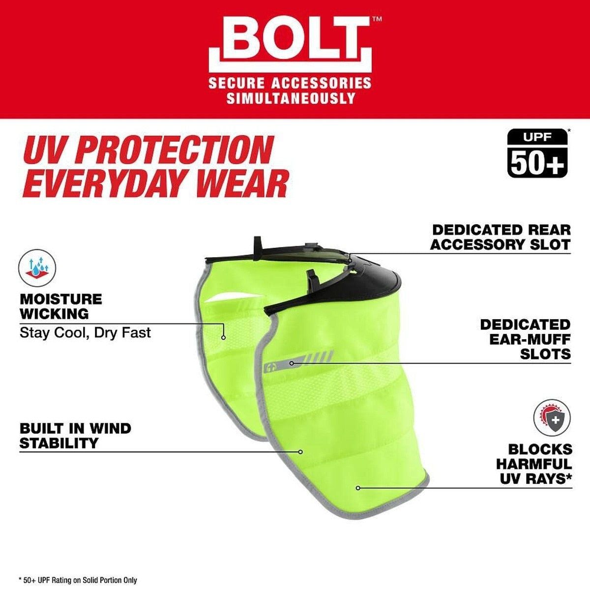 Milwaukee 48-73-1077 BOLT Sunshade for Hard Hats and Safety Helmets - 2
