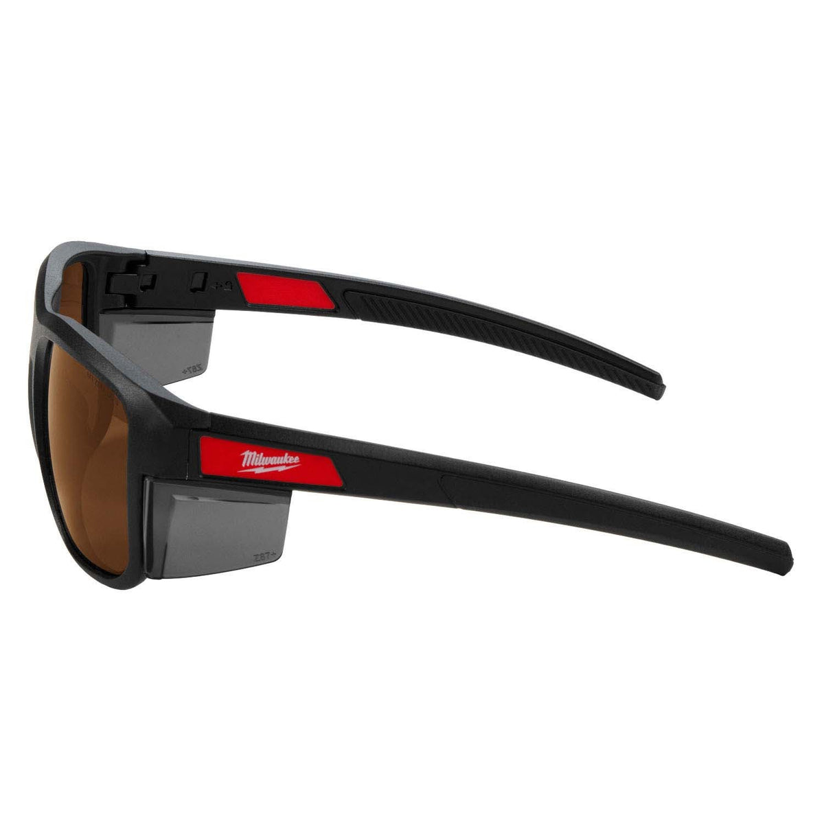 Milwaukee 48-73-2516 Full Frame Safety Glasses with Removable Side Shields Brown Anti-Scratch Lenses - 3