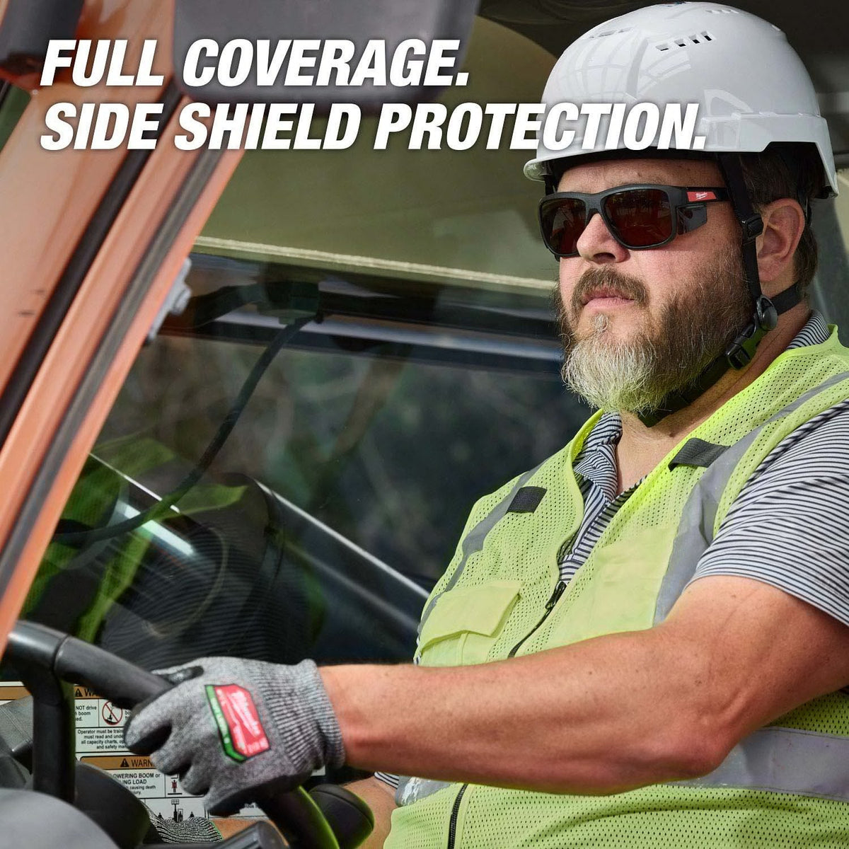 Milwaukee 48-73-2516 Full Frame Safety Glasses with Removable Side Shields Brown Anti-Scratch Lenses - 7