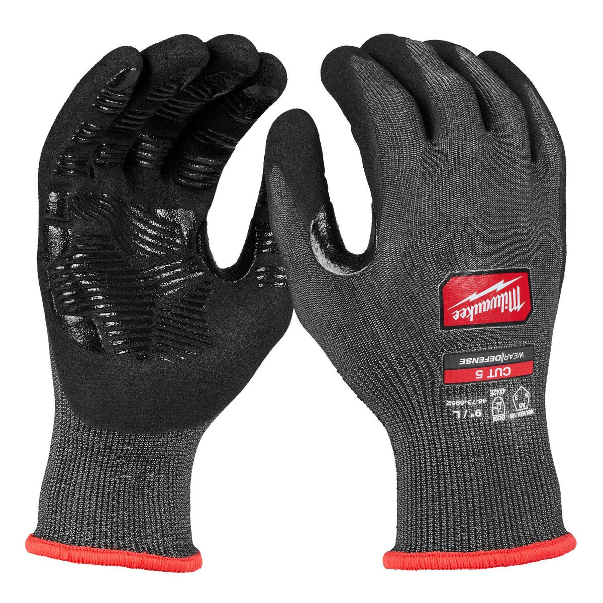 Milwaukee 48-73-6954E Cut Level 5 High Dexterity Nitrile Dipped Gloves with Wear-Defense Protection (144 Pack)