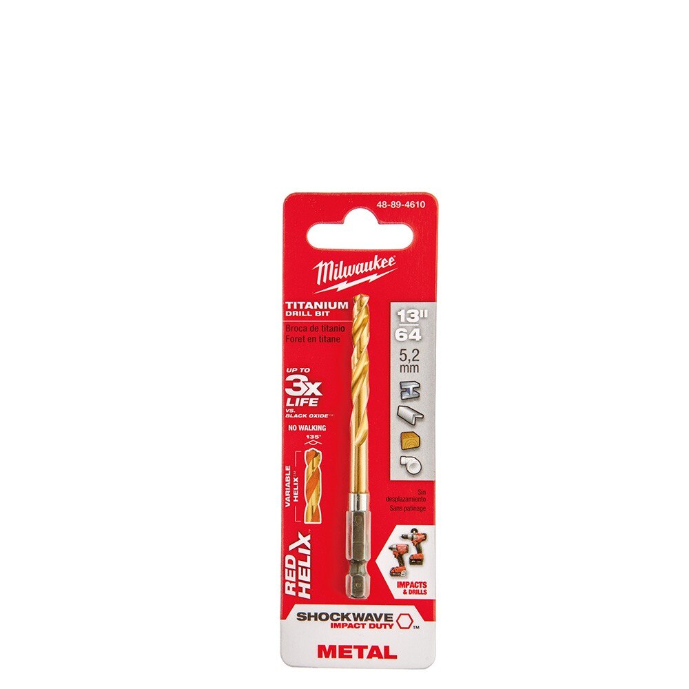 Milwaukee 48-89-4610 13/64" Titanium Shockwave Drill Bit - 2
