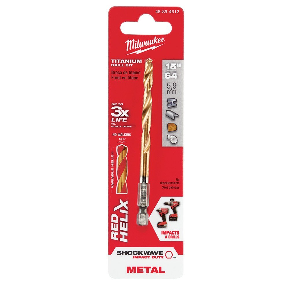 Milwaukee 48-89-4612 15/64" Titanium Shockwave Drill Bit - 2
