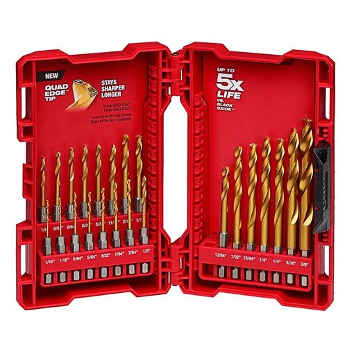 Milwaukee 48-89-4631 23 Piece TiN Shockwave Drill Bit Kit