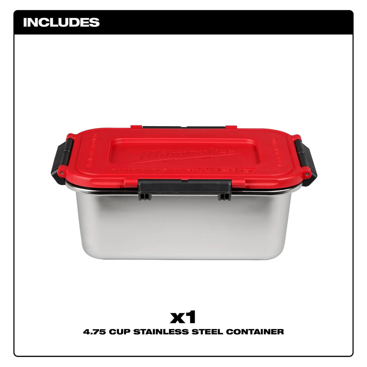Milwaukee 49-16-0202 Stainless Steel Container for M18 Jobsite Lunch Warmer with Leak-Proof Lid - 3