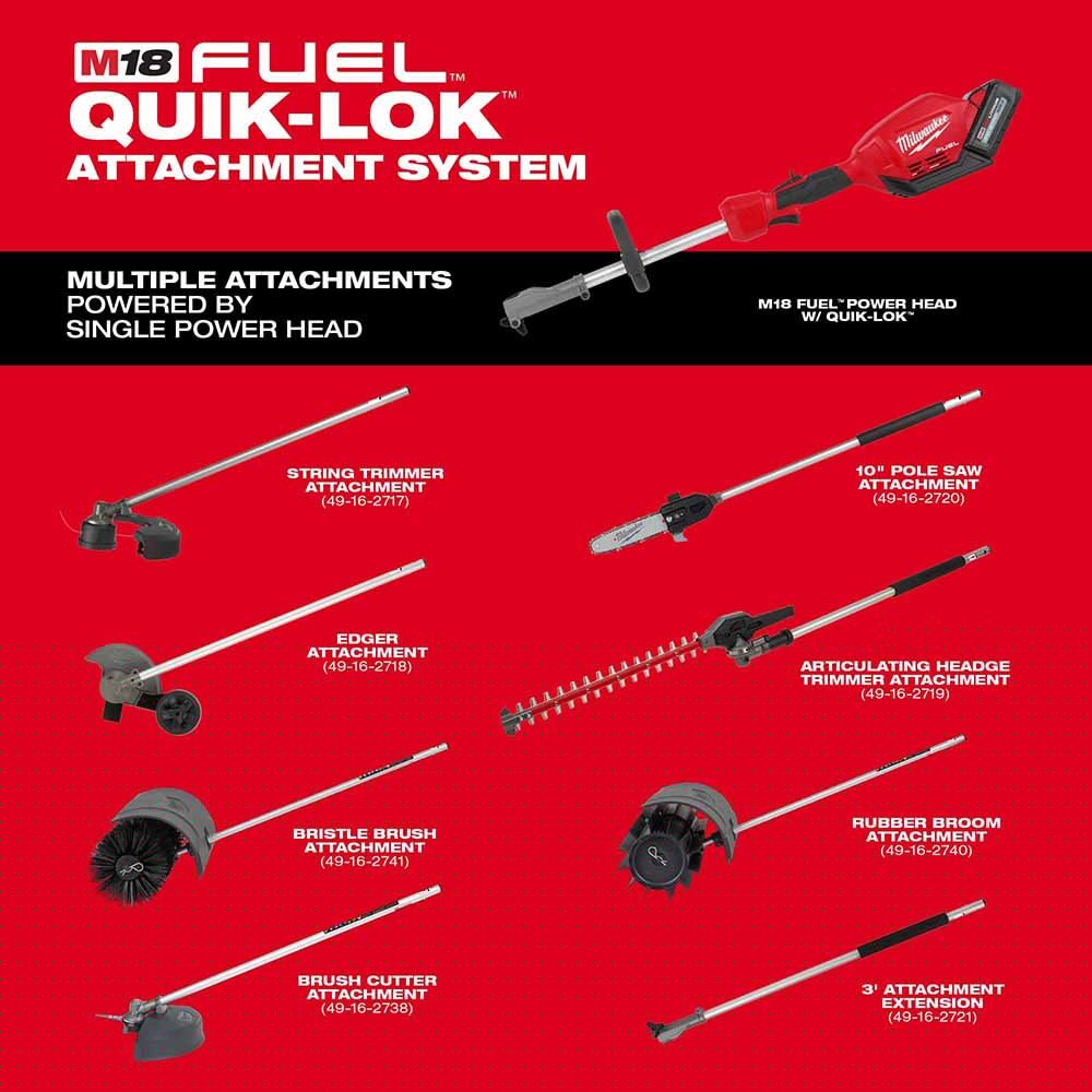 Milwaukee 49-16-2741R M18 FUEL QUIK-LOK 23" Clearing Width Bristle Brush Attachment Reconditioned - 5