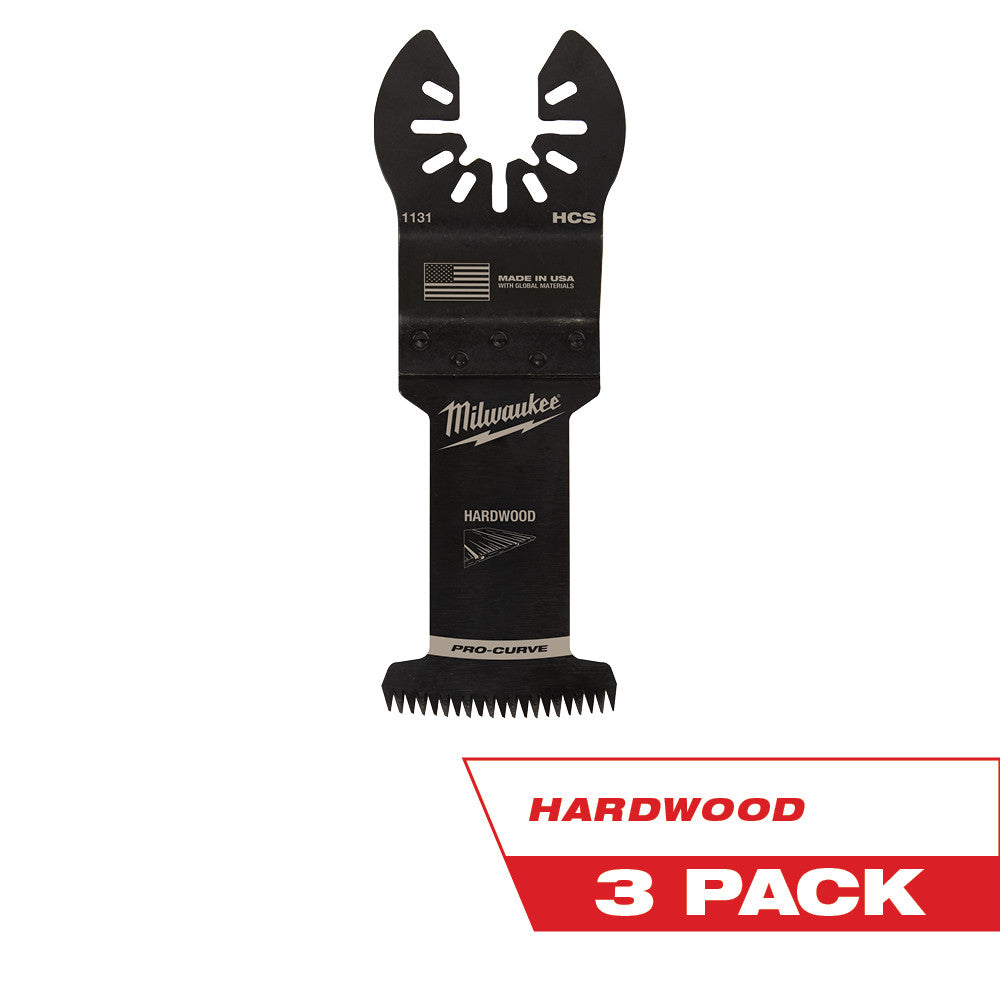 Milwaukee 49-25-1133 Milwaukee® OPEN-LOK™ 1-3/8" HCS JAPANESE TOOTH PRO-CURVE™ HARDWOOD BLADE 3PK