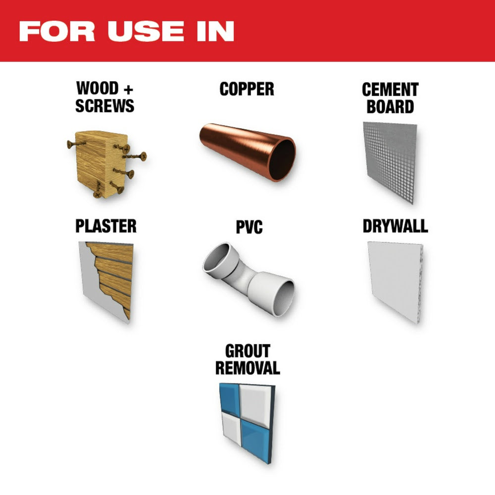 Milwaukee 49-25-1505 Milwaukee® OPEN-LOK™ 1-3/8" TITANIUM ENHANCED CARBIDE TEETH METAL BLADE 5PK - 4