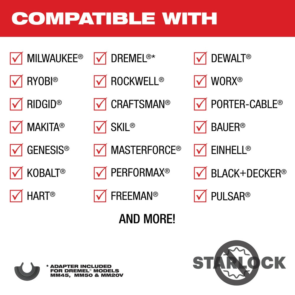 Milwaukee 49-25-1505 Milwaukee® OPEN-LOK™ 1-3/8" TITANIUM ENHANCED CARBIDE TEETH METAL BLADE 5PK - 7