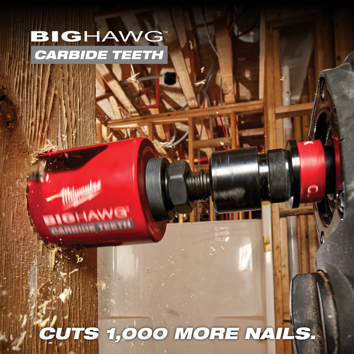 Milwaukee 49-56-9225 2-3/4" Big Hawg with Long Life 10X Larger Carbide Teeth - 5