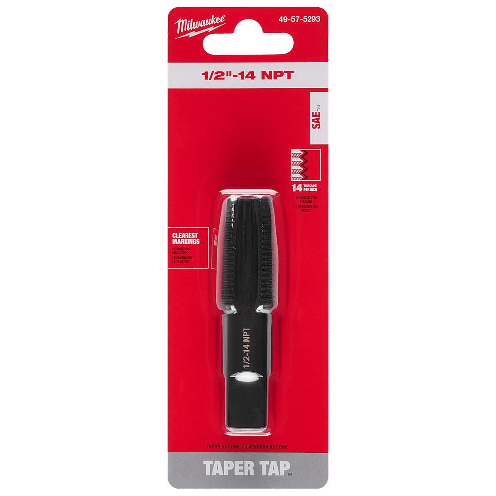 Milwaukee 49-57-5293 1/2"-14 NPT Straight Flute Taper Tap - 12