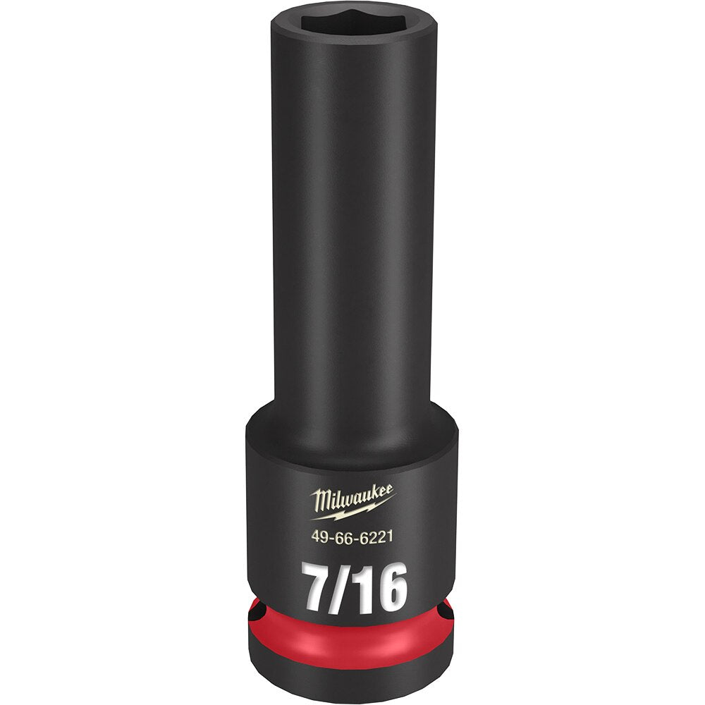 Milwaukee 49-66-6221 SHOCKWAVE Impact Duty™ 1/2"Drive 7/16" Deep 6 Point Socket - 2