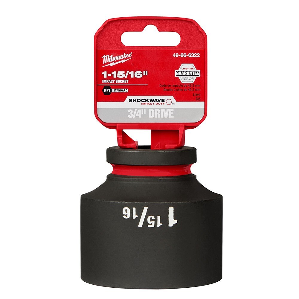 Milwaukee 49-66-6322 SHOCKWAVE Impact Duty™ 3/4"Drive 1-15/16" Standard 6 Point Socket - 2