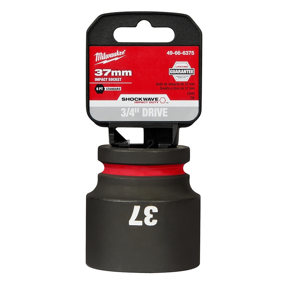 Milwaukee 49-66-6375 SHOCKWAVE Impact Duty™ 3/4"Drive 37MM Standard 6 Point Socket - 2