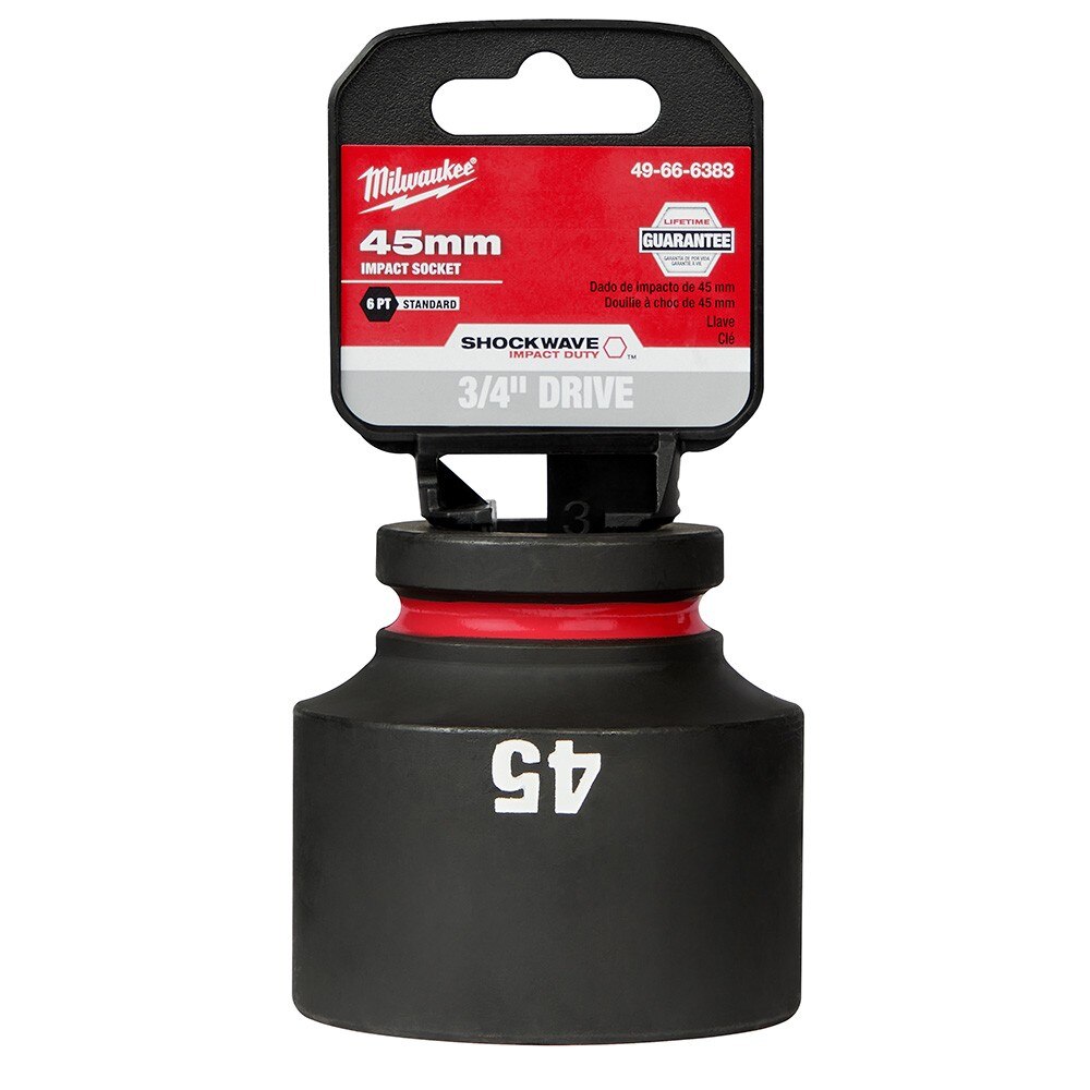 Milwaukee 49-66-6383 SHOCKWAVE Impact Duty™ 3/4"Drive 45MM Standard 6 Point Socket - 2