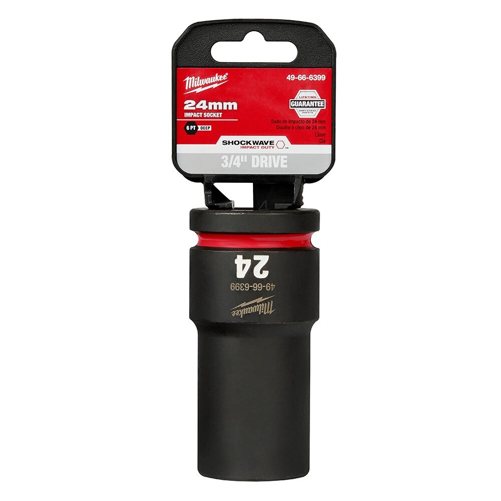 Milwaukee 49-66-6399 SHOCKWAVE Impact Duty™ 3/4"Drive 24MM Deep 6 Point Socket