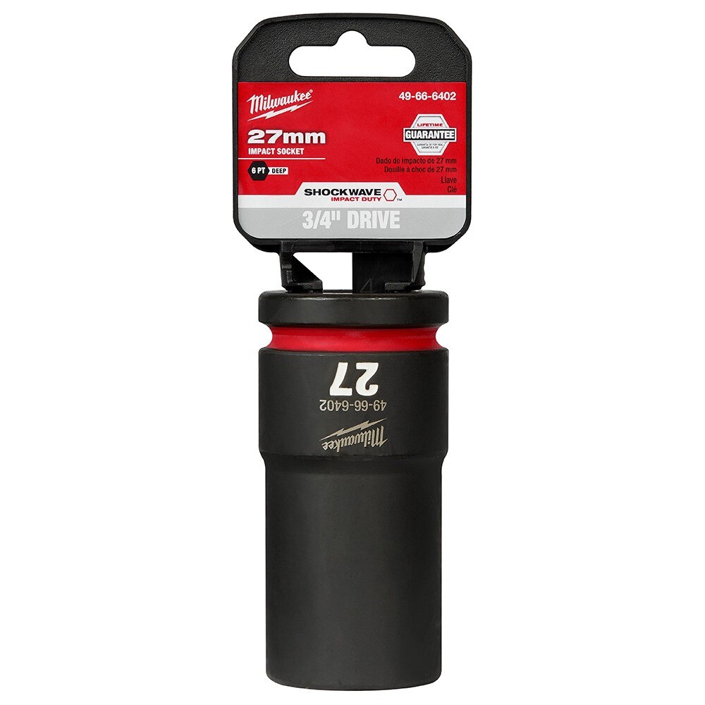 Milwaukee 49-66-6402 SHOCKWAVE Impact Duty™ 3/4"Drive 27MM Deep 6 Point Socket