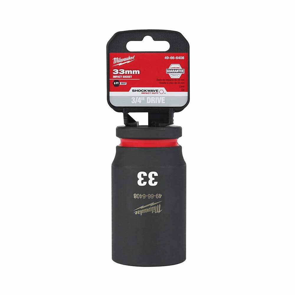 Milwaukee 49-66-6408 SHOCKWAVE Impact Duty™ 3/4"Drive 33MM Deep 6 Point Socket