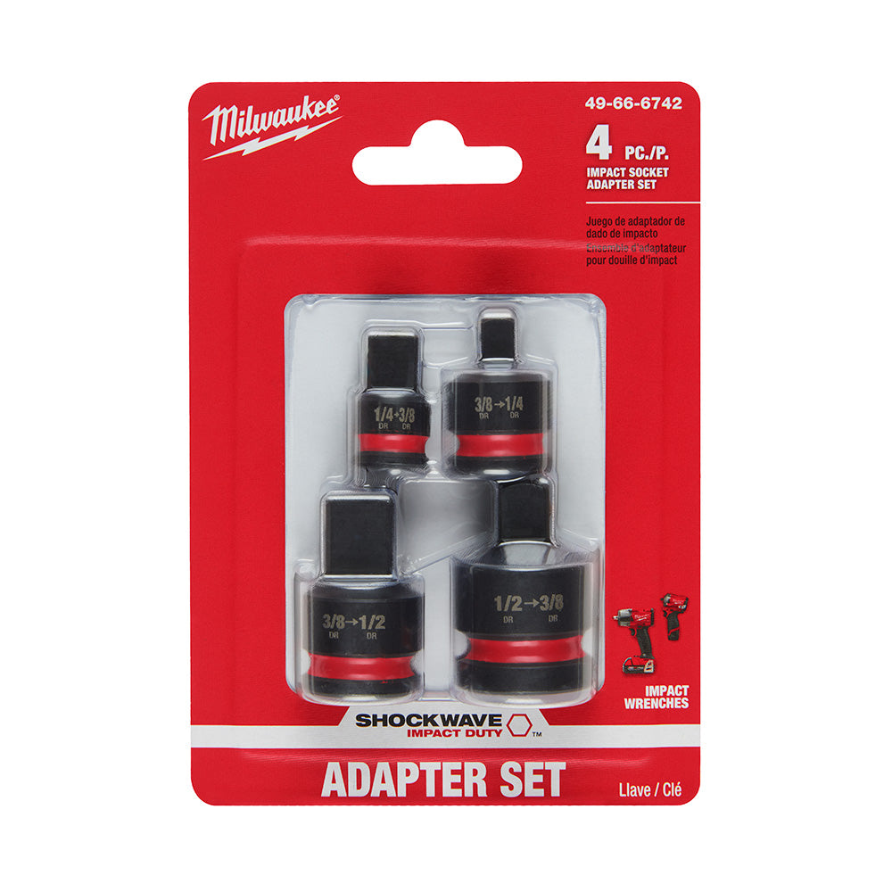 Milwaukee 49-66-6742 SHOCKWAVE Impact Duty™ 1/4"-1/2"Drive Adapter Set - 2