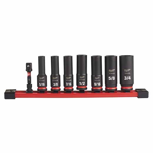 Milwaukee 49-66-7024 8PC SHOCKWAVE Impact Duty™ 3/8" Drive SAE Deep 6 Point Socket Set