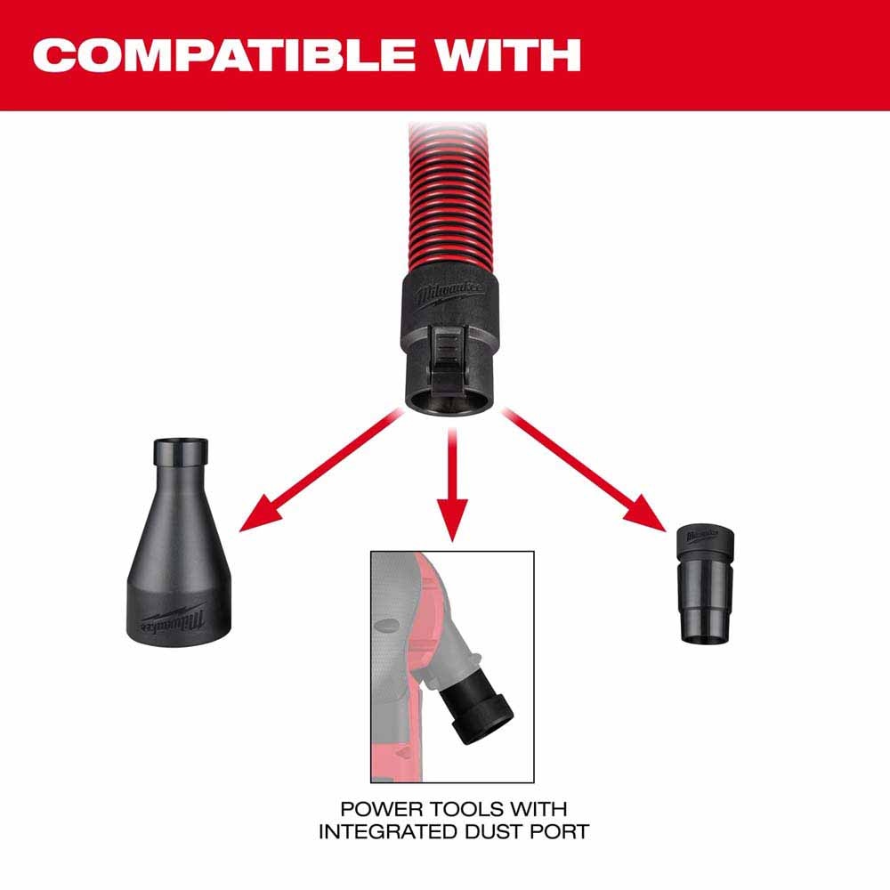 Milwaukee 49-90-1971 20' Accessory Hose for M18 FUEL 9 Gallon Dual Battery Dust Extractor - 3