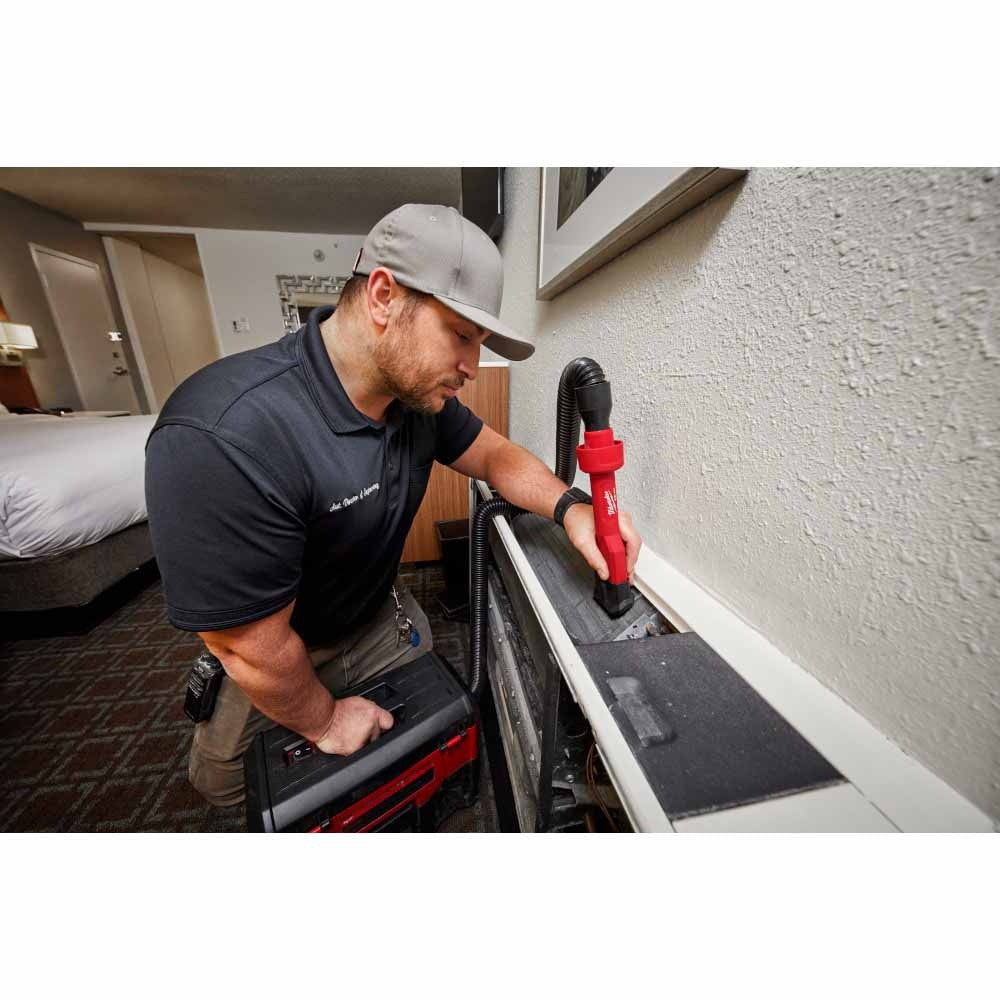 Milwaukee 49-90-2028Y AIR-TIP 2-in-1 Utility Brush Tool with Sliding Head for Wet Dry Vacuums - 8