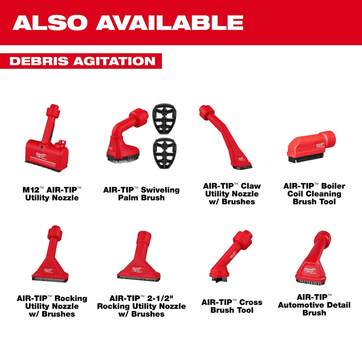 Milwaukee 49-90-2043 AIR-TIP Automotive Detail Brush Vacuum Accessory - 8