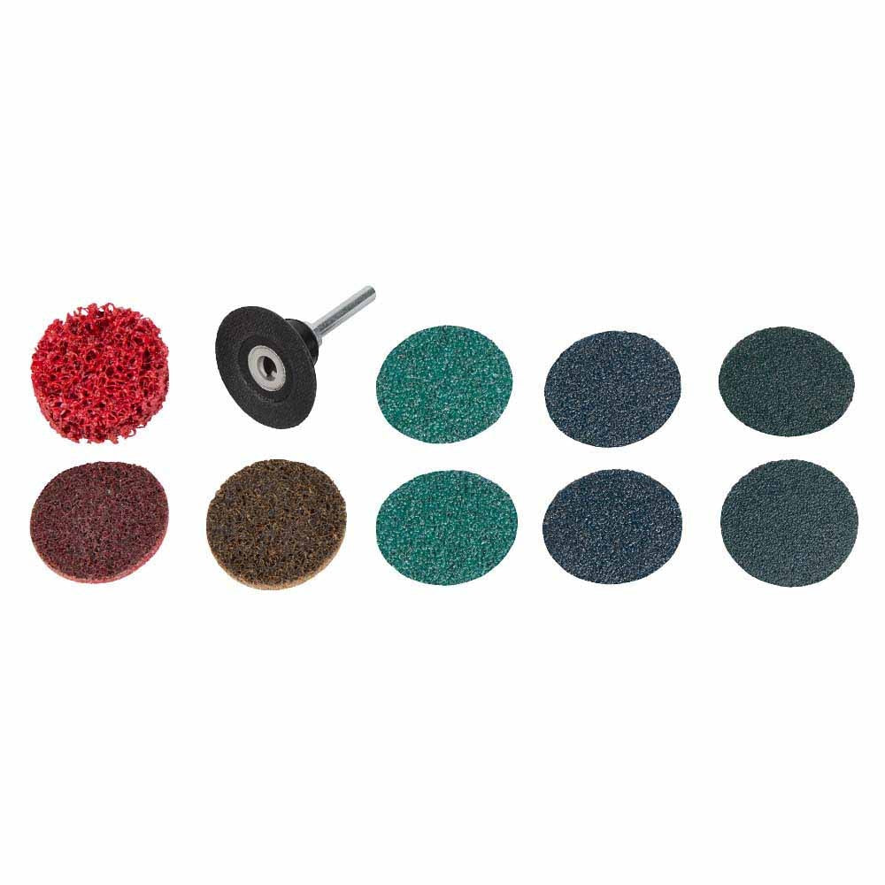 thumbnail image 2 of NYXCL Miroku 50-Piece 2" Quick Change Sanding Disc Set – Roll Lock, A/O, Mixed Grits Coarse To Very Coarse 2 of 3