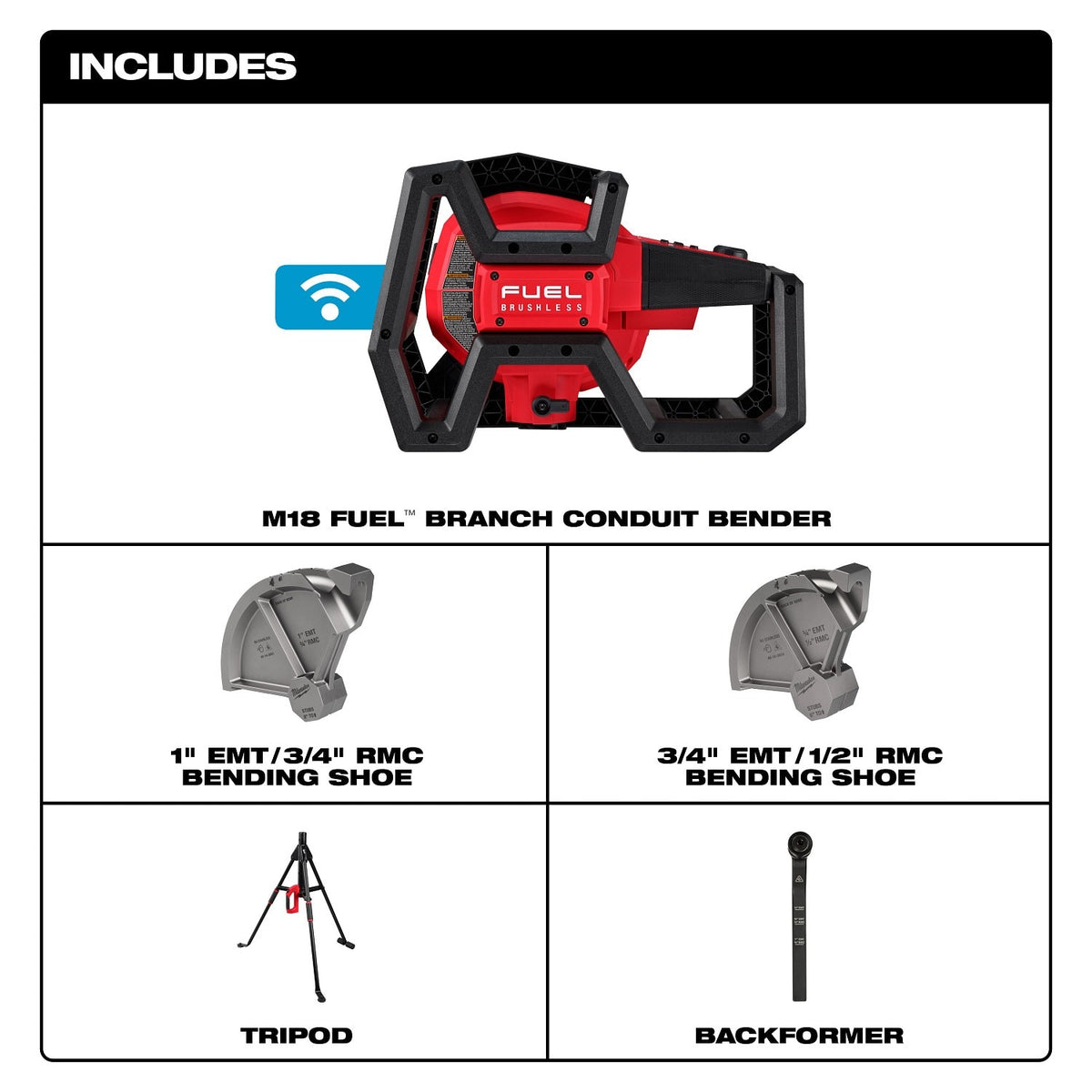 Milwaukee 5150-20 M18 FUEL Branch Conduit Bender w/ Auto-Zero - 2